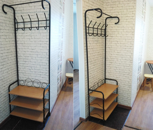 Вешалка 64х35х187/Черный Муар/Бук фото в интернет-магазине BestWood