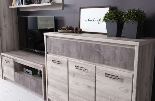 Тумба 3D2S 126,6х40,3х95,2 /Каштан найроби/Оникс фото в интернет-магазине BestWood