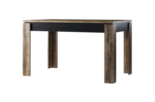 Стол раздвижной 132(175)х80х76,9 Дуб монастырский/Черный фото в интернет-магазине BestWood