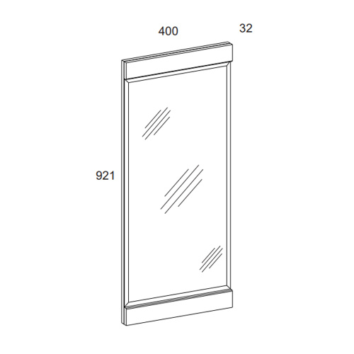 Зеркало навесное 40х3,2х92,1/Сосна винтаж фото в интернет-магазине BestWood