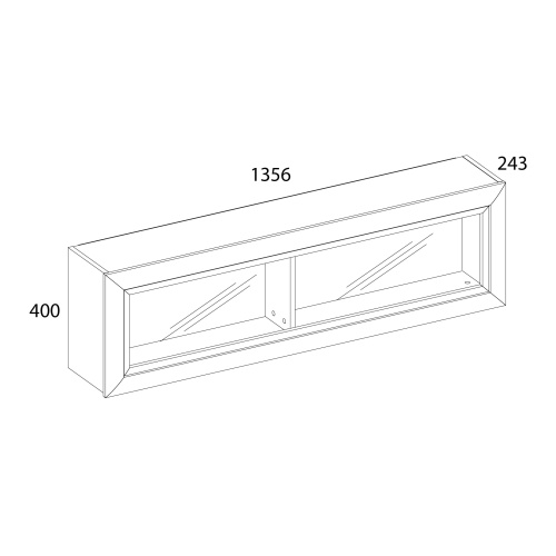 Полка 1D 135,6х24х40/Вудлайн кремовый фото в интернет-магазине BestWood