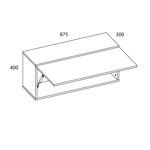 Шкаф навесной 1D 87,5х30х40/Персидский жемчуг фото в интернет-магазине BestWood