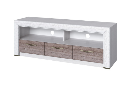 Тумба TV 3S 135,8х40х50 Вудлайн кремовый/Дуб анкора фото в интернет-магазине BestWood