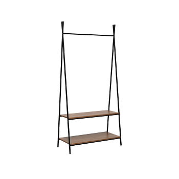 Вешалка гардеробная Стилвуд,Орех светлый/Чёрный,90,5х42х187,5см.