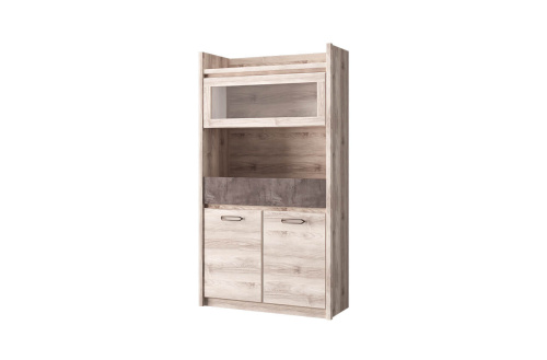 Шкаф с витриной 1V2D1S 96,4х39,4х174,5 /Каштан найроби/Оникс фото в интернет-магазине BestWood