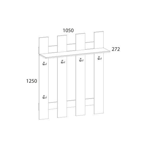 Вешалка 105х27,2х125/Дуб Наварра фото в интернет-магазине BestWood
