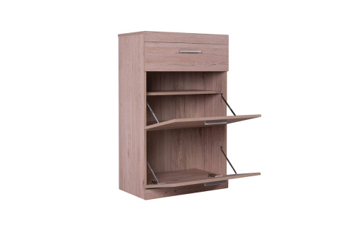 Тумба для обуви 2D1S 60,1х35,1х98,3/Дуб Санремо фото в интернет-магазине BestWood