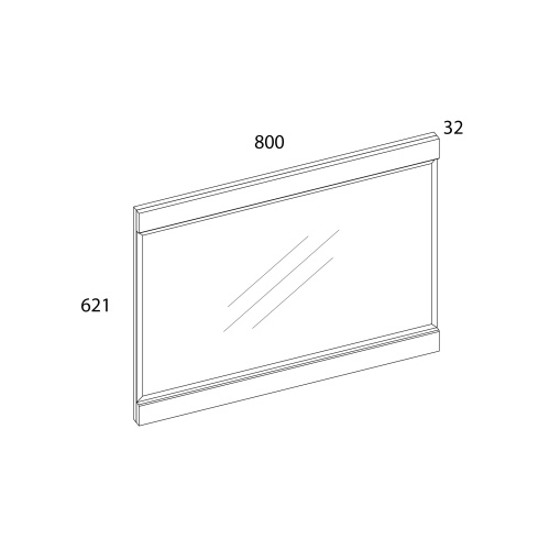 Зеркало навесное 80х3,2х62,1/Сосна винтаж фото в интернет-магазине BestWood