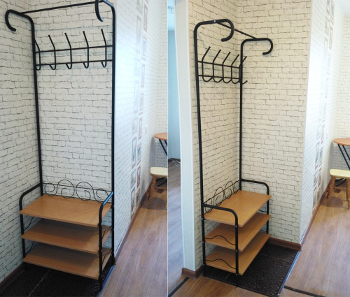 Вешалка 64х35х187/Черный Муар/Бук фото в интернет-магазине BestWood